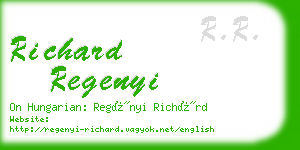 richard regenyi business card